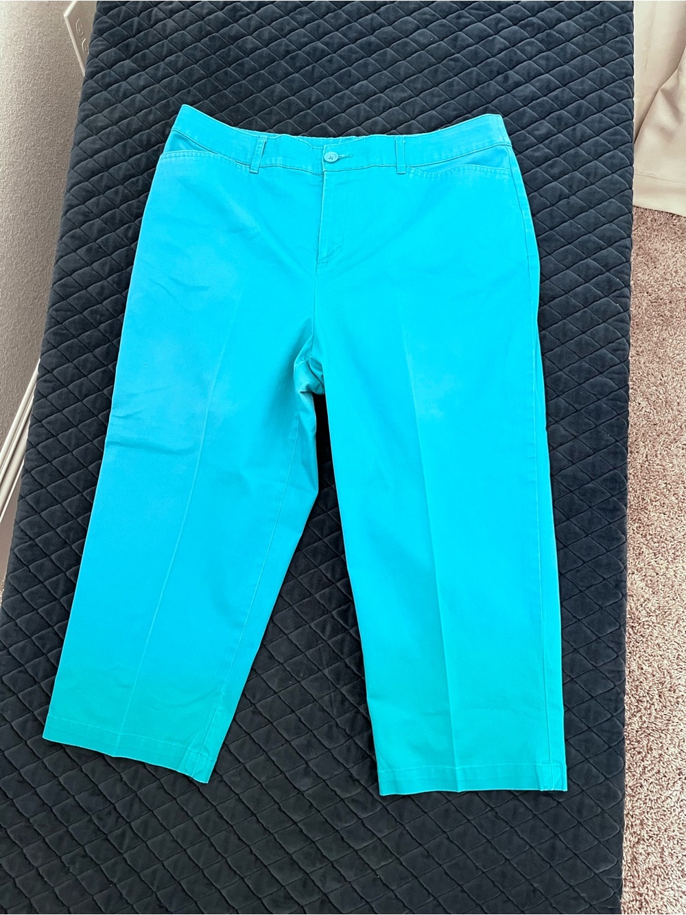 croft & barrow Teal Capris - Classic Fit Stretch - Women’s 14 - Casual Pants